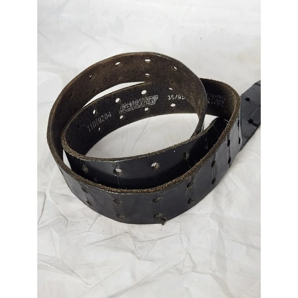 Dickies Genuine Leather 2 Prong Work‎ Belt Black Men's Size 38 /  95